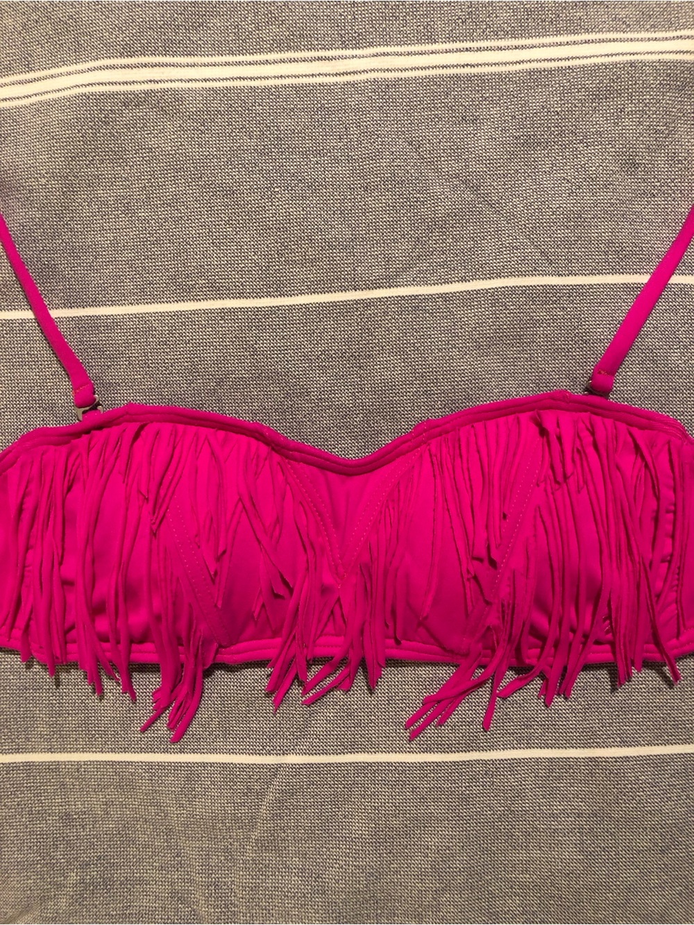 Billabong Pink Fringe Bikini Top